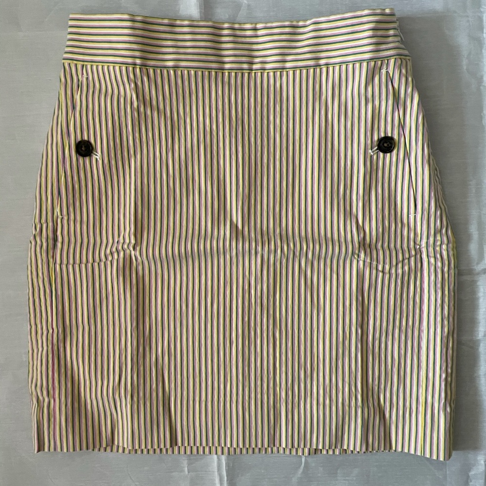 NWT - Jcrew Mini skirt in stretch seersucker - size 2
